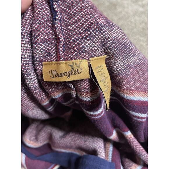 Wrangler Southwest Waterfall Open Front Cardigan Red Blue Size Large - Picture 3 of 8